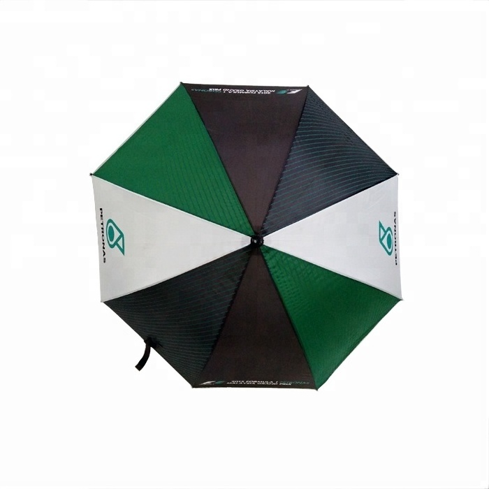 Sunshade round Retro Lounge custom logo Golf Straight Handle Semi-automatic umbrella