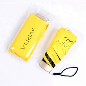 Hot Selling Custom 20.5''plastic Super Gift Pocket Phone Five Gift Promotion 5 Folding Small Mini Umbrella