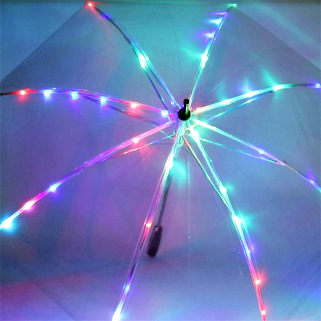 Wholesale Portable Clear Innovative Customizable Outdoor Folding Reverse Led Light Outdoor Led Umbrella For Adult