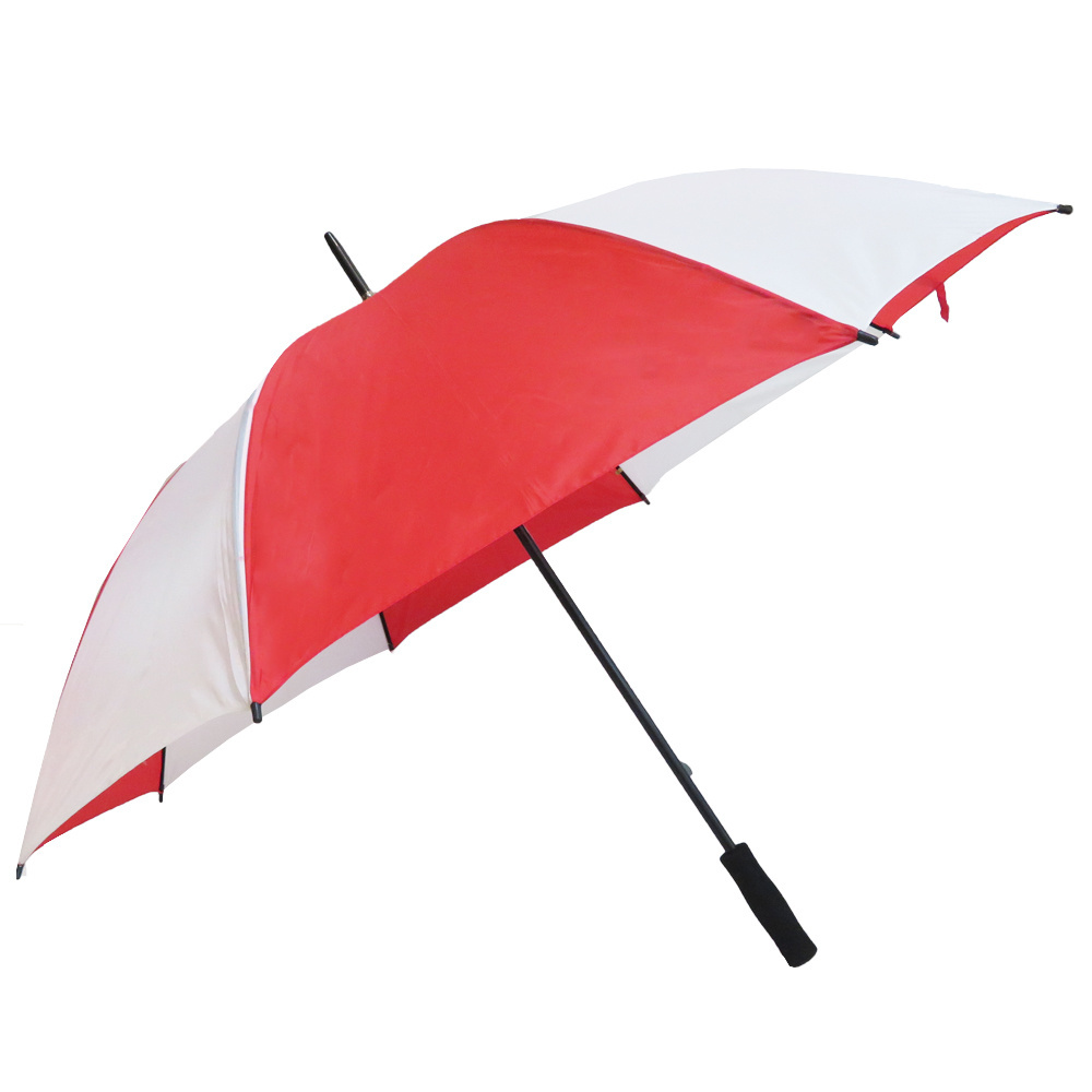 Windproof Multi Color Storm Proof Vented Free Sample Red And White Straight  Advertising Gift Windproof Golf Umbrella