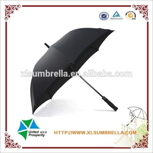 Promotional double layer printed sport golf umbrella with windproof carbon fiber