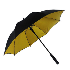 Promotional double layer printed sport golf umbrella with windproof carbon fiber