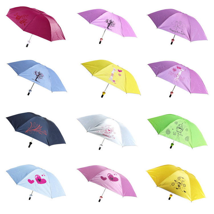 Wholesale Customized Multi Color Various Patterns Big 3 Folding Sunshade Wine Bottle Shape Custom Print Umbrella