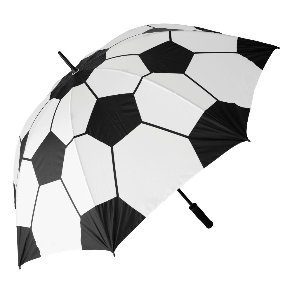 windproof football logo soccer umbrelal,straight umbrella