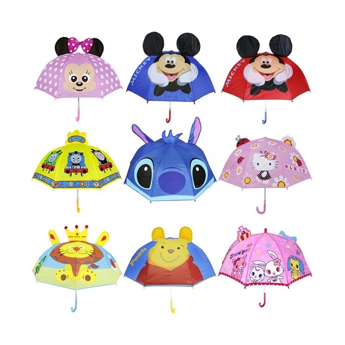 Wholesale Cheap Children Animal Printing Kids Umbrella With Custom Cartoon Pattern