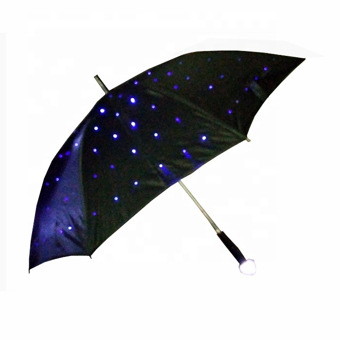 LED umbrella with light Ribs fabric with led light handle LED Laser Sword Light up Flashing Golf Umbrellas with 7 Color Changing