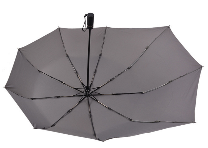 Creative 27 Inch Irregular Special Shape folding grey New Invention  Silver Coated  Hands Free Auto Novelty Backpad umbrella