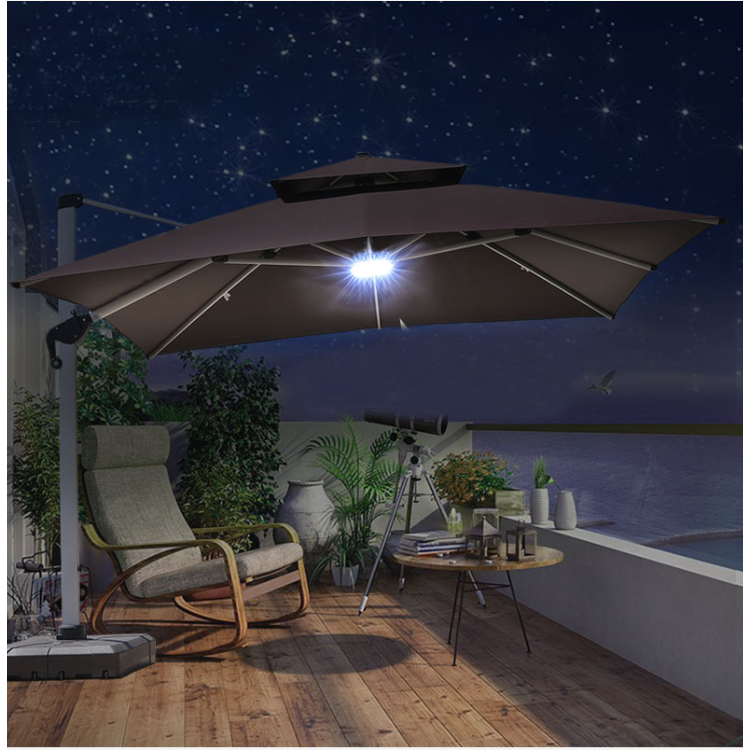 Beach Heavy Duty Luxury Double Side Cantilever Umbrella