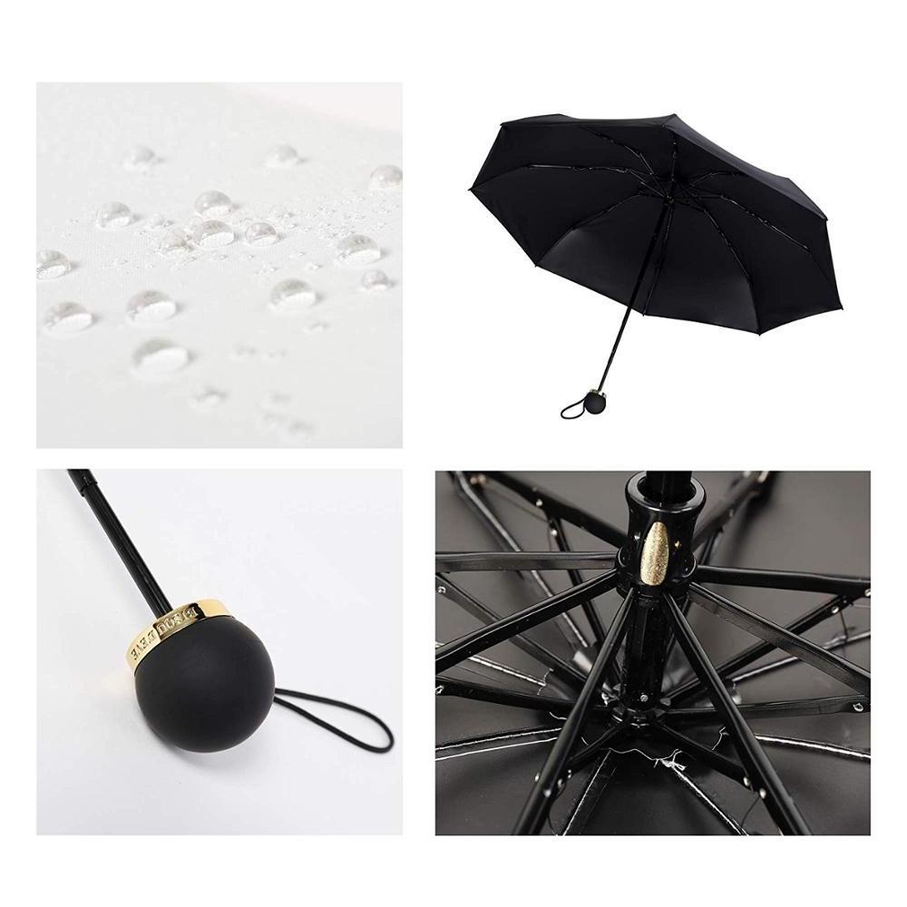 Wholesale White Color Travel 5 Folding mini Capsule Umbrella Windproof Compact Case