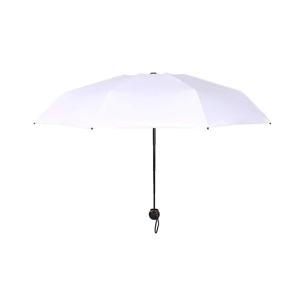 Wholesale White Color Travel 5 Folding mini Capsule Umbrella Windproof Compact Case