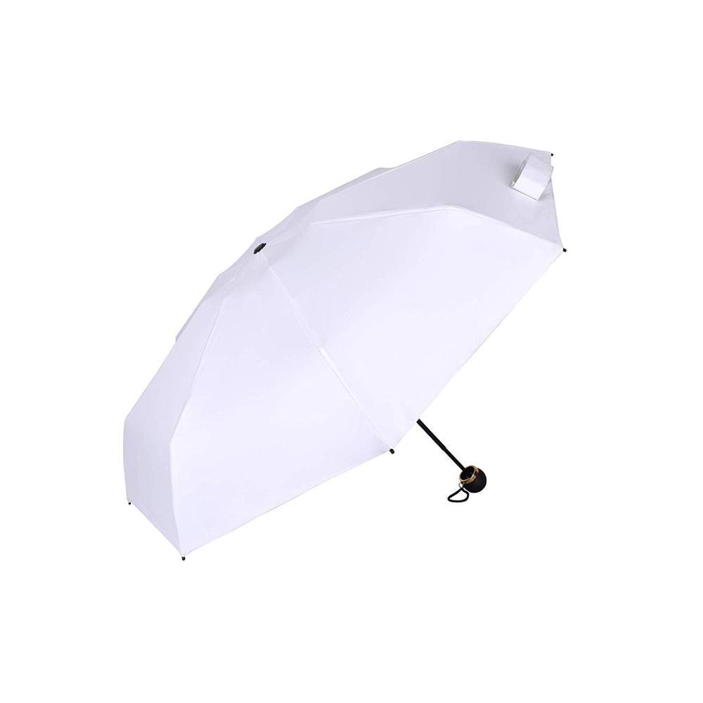 Wholesale White Color Travel 5 Folding mini Capsule Umbrella Windproof Compact Case