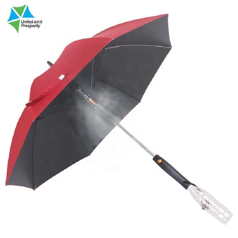 Oversized Lightweight Golf Mist Misting China Big Outdoor Water Spray Sun Umbrella with Cooling Fan and Mister