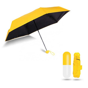 Travel Umbrella Windproof with capsule Case UV Protection Small and Compact Umbrella stylish for Women or Kids Perfect