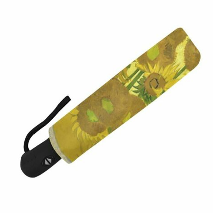 Supplier Van gogh sunflowers full automatic rain and shine folding waterproof umbrella