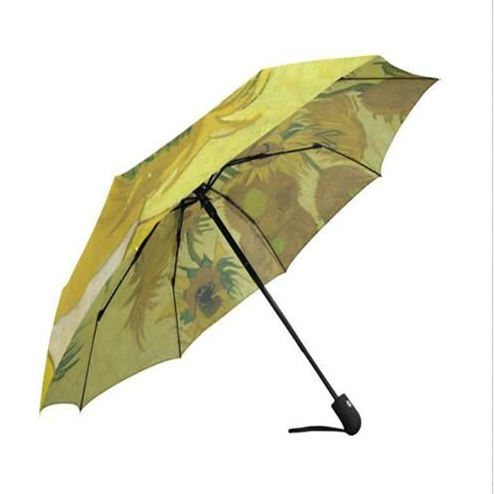 Supplier Van gogh sunflowers full automatic rain and shine folding waterproof umbrella