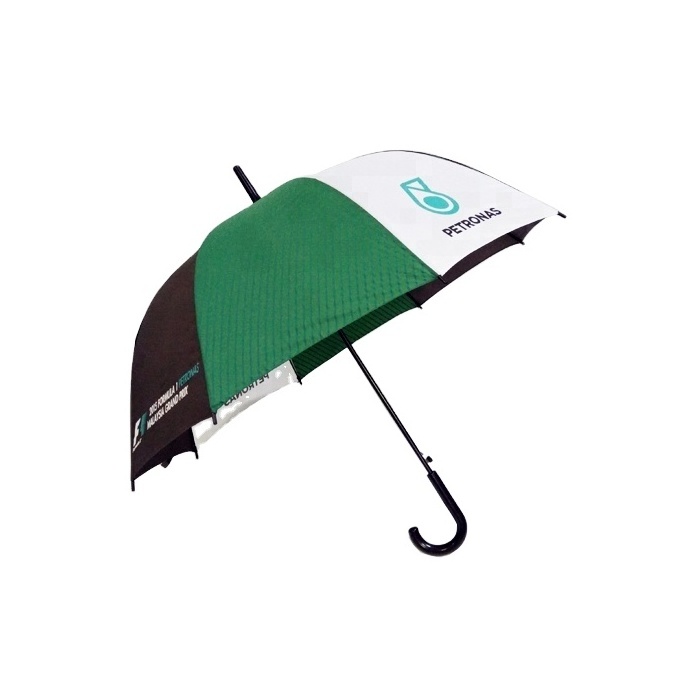 Sunshade round Retro Lounge custom logo Golf Straight Handle Semi-automatic umbrella