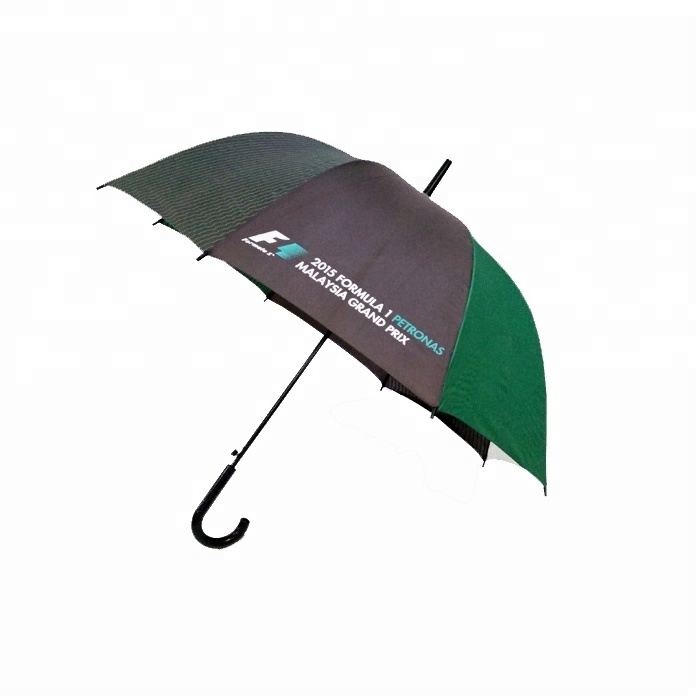 Sunshade round Retro Lounge custom logo Golf Straight Handle Semi-automatic umbrella