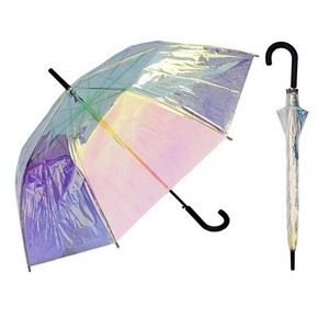 Luxury Eva 21 Inch Auto Open  Hot Sale multicoloured Laser Straight Umbrella