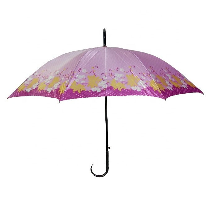 Cheap Satin Fabric Auto Straight Umbrella for Indonesia Market Promotion Umbrella