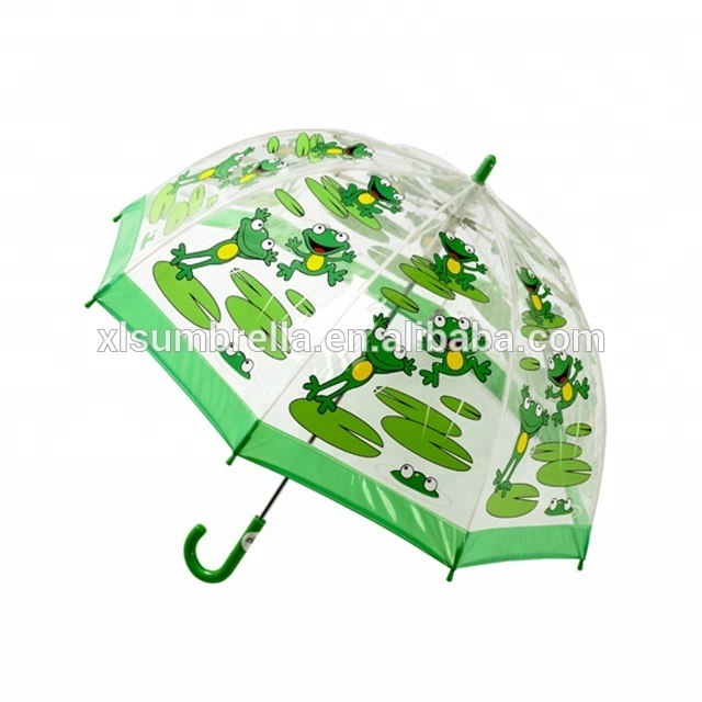 19inch 8K Cheap children promotion EVA transparent umbrella plastic butterfly photos umbrella