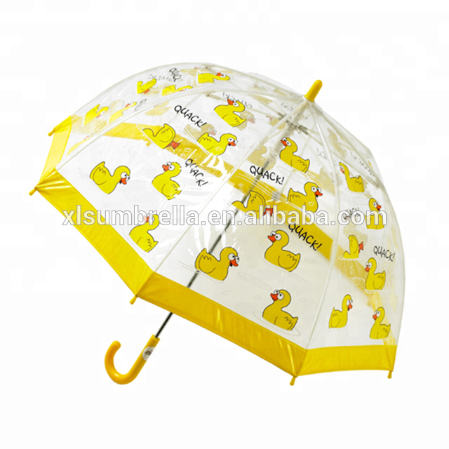 19inch 8K Cheap children promotion EVA transparent umbrella plastic butterfly photos umbrella