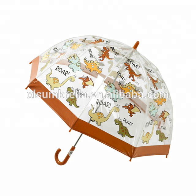 19inch 8K Cheap children promotion EVA transparent umbrella plastic butterfly photos umbrella