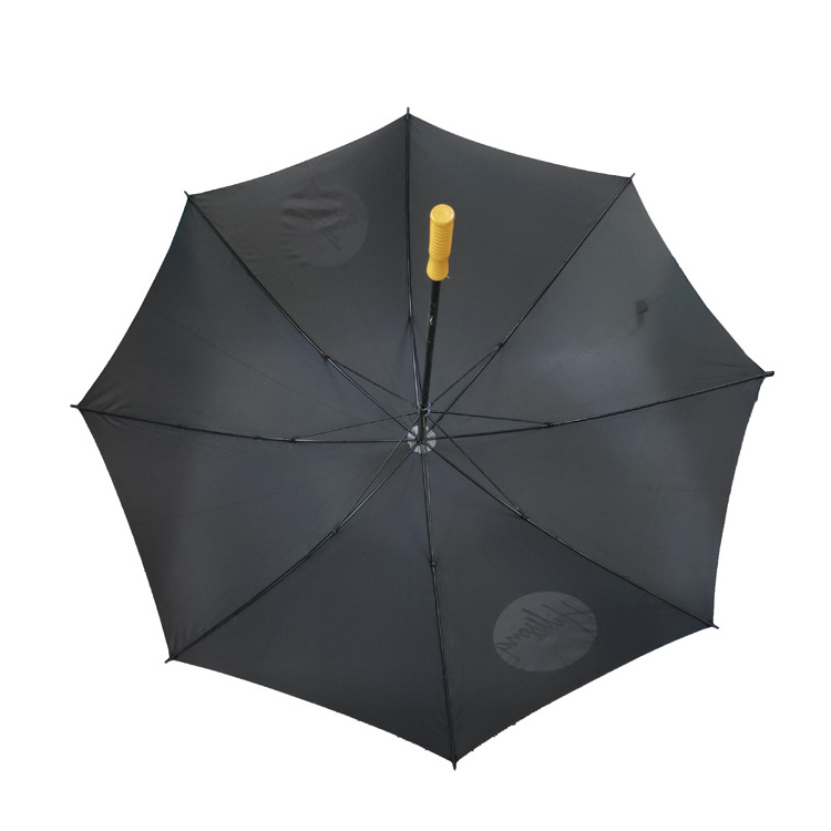 60 Inch Manual Open Fiberglass  Single Layer Canopy Golf Umbrella With  Printing Logo