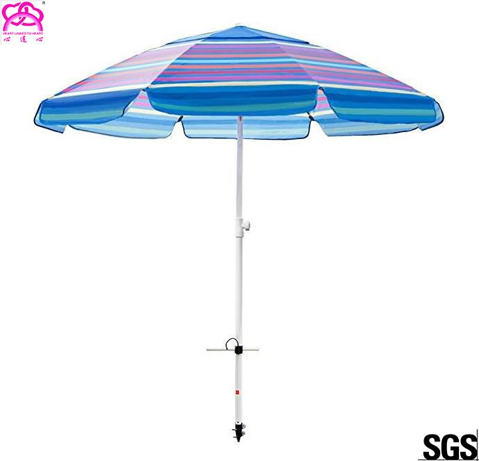 Hot selling cheap professional beach umbrella for sandy , windproof beach sun umbrella with wholesale price