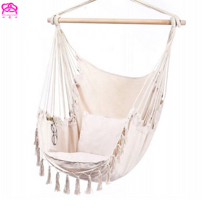 Patio Outdoor Large Hanging Macrame Hammock Swing Chair