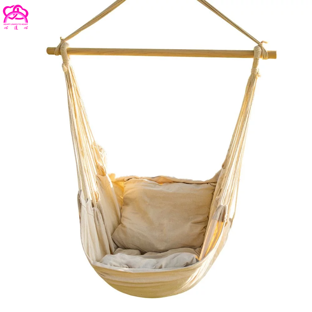 Patio Outdoor Large Hanging Macrame Hammock Swing Chair