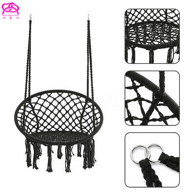 Outdoor Mesh Hanging Chair Cotton Swing Hammock Camping Garden Yard