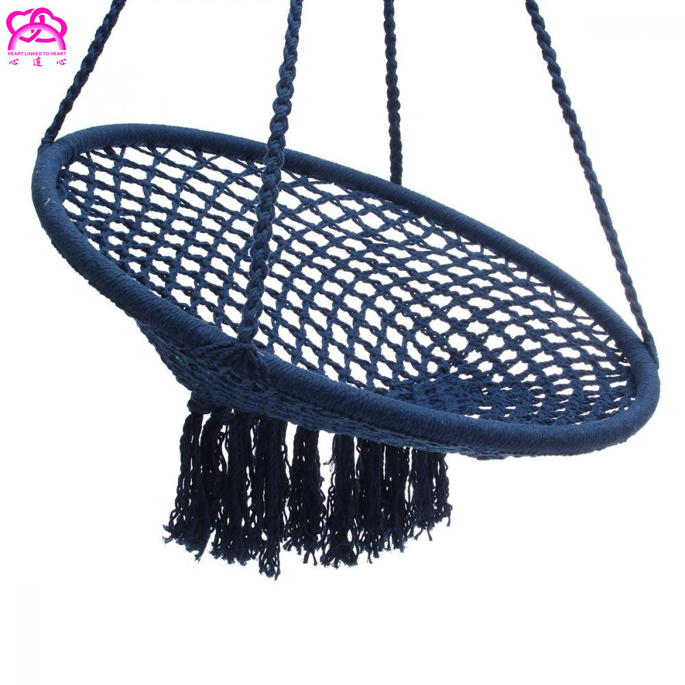 Outdoor Mesh Hanging Chair Cotton Swing Hammock Camping Garden Yard