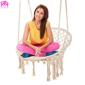 Outdoor Mesh Hanging Chair Cotton Swing Hammock Camping Garden Yard