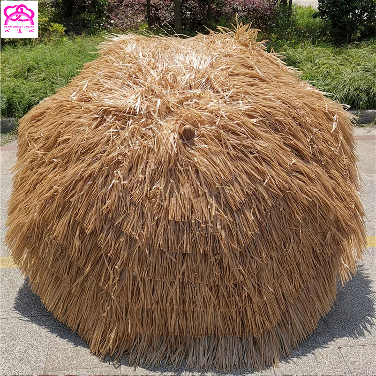 Hawaii thatch tiki straw outdoor garden beach umbrella parasol paraguas sombrillas