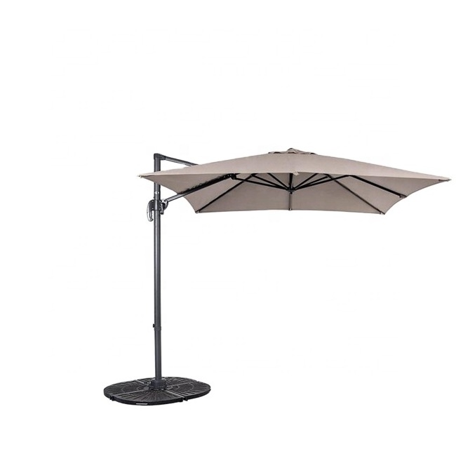 3*3m rectangular cantilever umbrellas roma patio shade ,  outdoor garden umbrella 360 degrees rotate base umbrella full aluminum