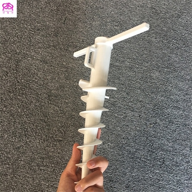 White Umbrella Anchor Heavy Duty Spike Stand Umbrella Sand Screw Anchor,Winds Easy-carrying Plastic Ground beach umbrella base.