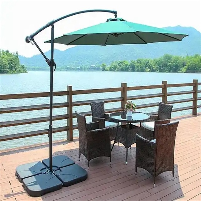 10Ft Banana Umbrella UV50+ Waterproof Patio Parasol Garden Cantilever Umbrella, 2.7/3m*8k garden furniture.