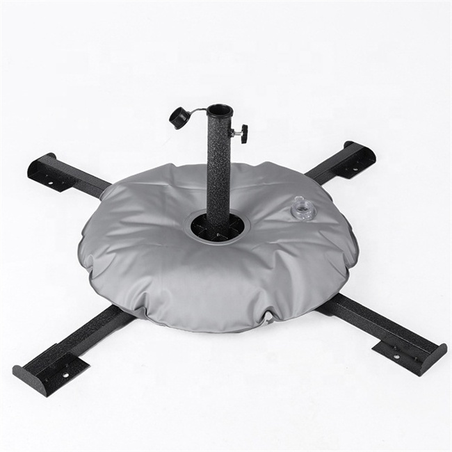 Wholesale White / Black Outdoor Foldable Metal Steel Garden Beach Parasol base,Heavy duty concrete umbrella base .