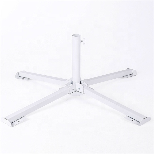 Wholesale White / Black Outdoor Foldable Metal Steel Garden Beach Parasol base,Heavy duty concrete umbrella base .