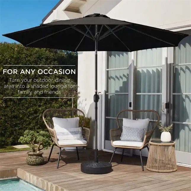 10 FT garden Outdoor Waterproof offset Garden Umbrella , cantilever Hanging Umbrella Patio for garden .