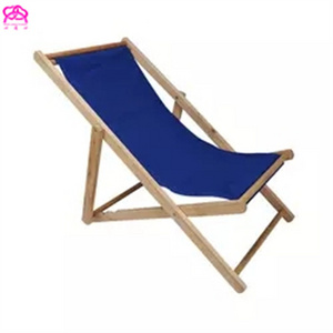 Wholesale Adjustable Reclining Low Sun Fold Balcony Lounger, Wood Stripe Folding Outdoor Beach Sling Wooden Deck Chairs