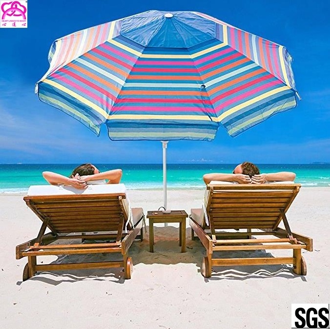 Hot selling cheap professional beach umbrella for sandy , windproof beach sun umbrella with wholesale price