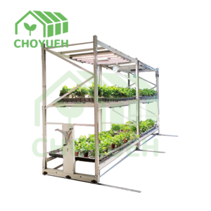 Customizable Agriculture greenhouses hydroponic 4x8 flood trays ebb and flow system flow rolling bench grow tables