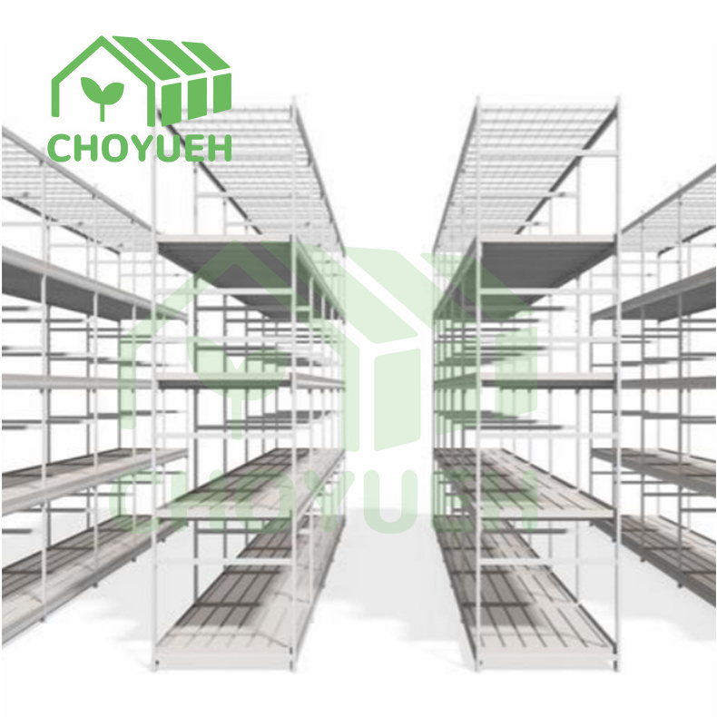 Customizable Agriculture greenhouses hydroponic 4x8 flood trays ebb and flow system flow rolling bench grow tables