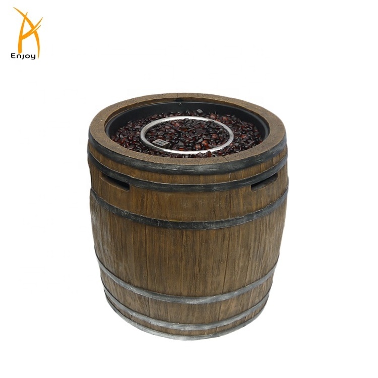 Wine barrel gas fire pit 50000BTU