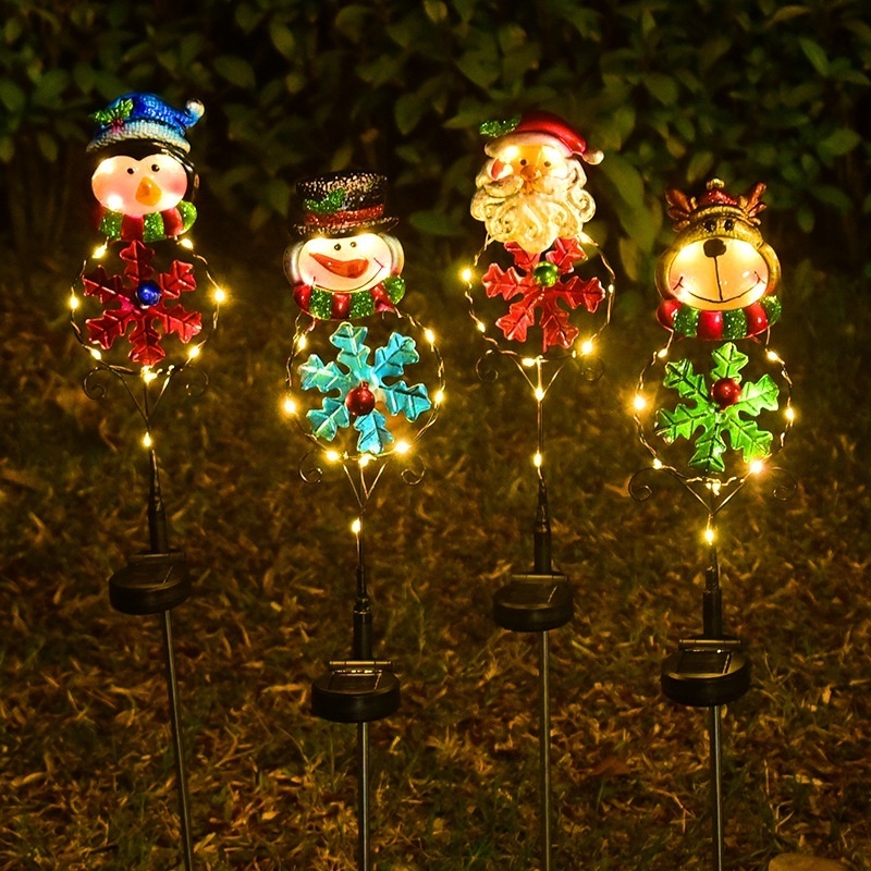 High quality led solar wrought iron Christmas elk Penguin lights, weddings, festivals, gardens, courtyards, outdoors