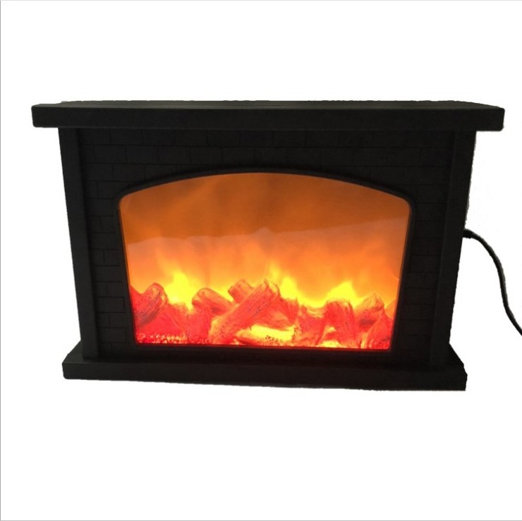 High quality outdoor/indoor 3C battery/electric plug led flame fireplace lantern for Villa home courtyard garden decorative