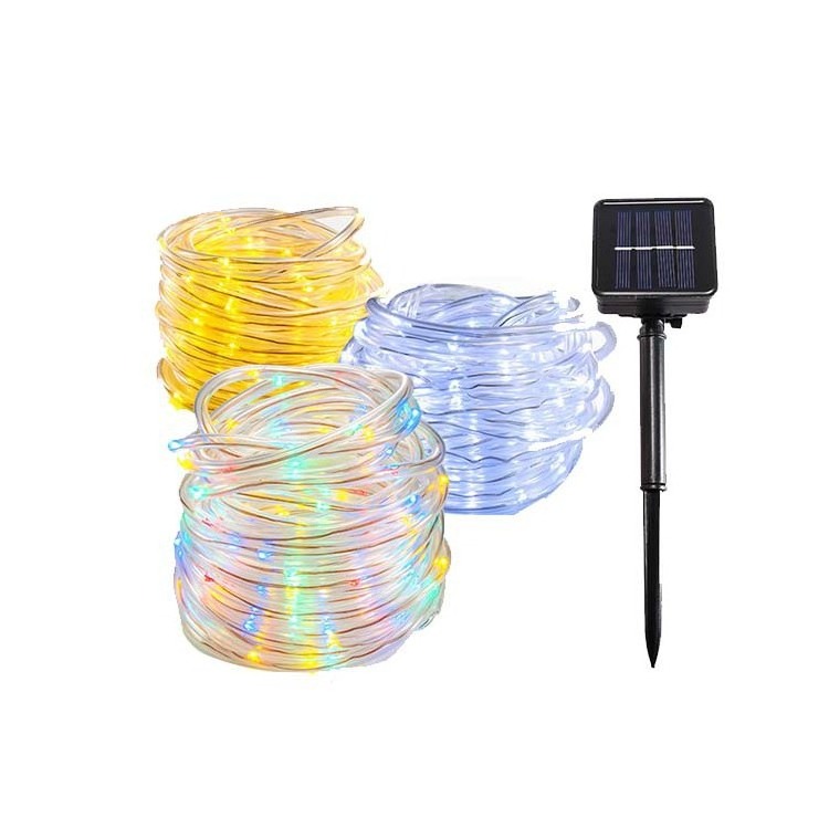 Outdoor Waterproof Wedding christmas Solar led neon rope rainbow tube light for Garden home landscape tree Decoration