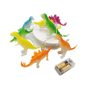 Battery operated Cartoon animal 10 Led Hawaii tropical dinosaur fairy String Lights For room,Garden,Party,Wedding,christmas