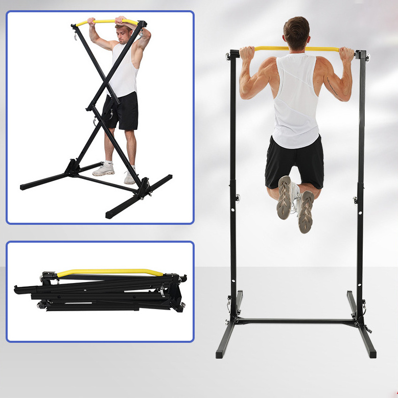 wholesale outdoor folding training pull up bar chin up station dip stands door gym chin  multi functional horizontal up bar